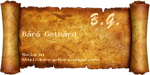 Báró Gothárd névjegykártya