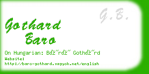 gothard baro business card